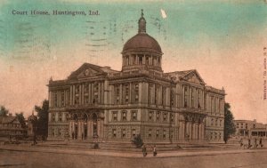 Vintage Postcard 1910 Court House Huntington Indiana IN Pub. K.C. Kropp