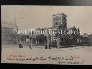 Leicester ST NICHOLAS CHURCH c1904 by Hartmann 2536-6