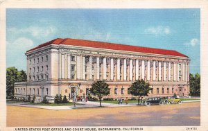 Sacramento California 1950s Postcard United States Post Office & Court House