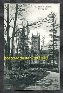 h3496 - COBOURG Ontario 1910s St Peter's Church Postcard