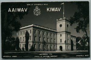 SPRINGFIELD MA ARMORY VINTAGE REAL PHOTO POSTCARD RPPC