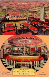 Linen Postcard Plantation Room, Circle Bar and Terrace Hotel Dixie New York City