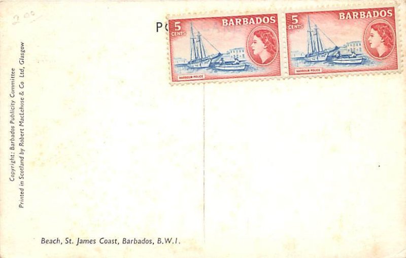 Beach St. James Barbados West Indies Unused 