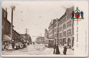 Granville Street Vancouver BC British Columbia Patriotic MacFarlane Postcard H67