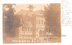 Mendon School - Michigan MI Postcard