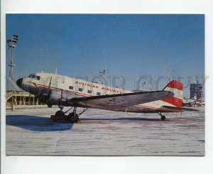 458742 plane airline Austrian airlines OE-LBD advertising Old postcard