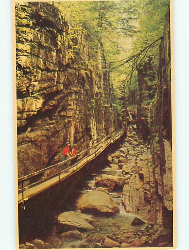 Vintage Postcard Fume Gorge Franconia Notch White Mountain New Hampshire # 932