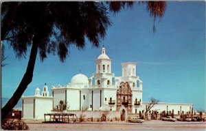 San Xavier Del Bac Mission Tucson AZ White Dove of the Desert Vtg Postcard B04