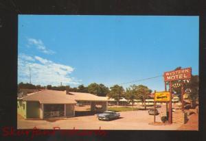 SANTA ROSA NEW MEXICO ROUTE 66 MILNER'S WESTERN MOTEL ADVERTISING POSTCARD