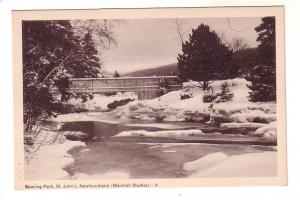 Bowring Park Bridge in Winter, St. John's Newfoundland, Marshall Studios