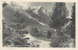 Mountaineering Switzerland Chamonix Mont Blanc scenic real photo postcard