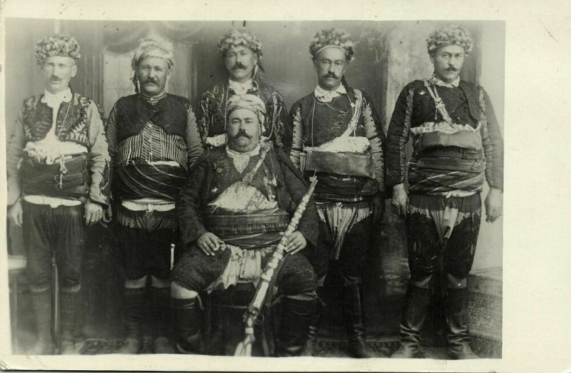 turkey, Zeybek Militia Major Danişmentli İsmail Efe, Aydın, Kuva-yi Milliye RPPC