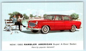 Automobile Car Advertising  1960 RAMBLER AMERICAN Super 4 Door SedanPostcard