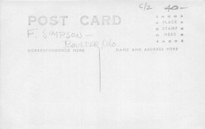 H94/ Boulder Colorado RPPC Postcard c1910 F. Simpson Delivery Wagon113 