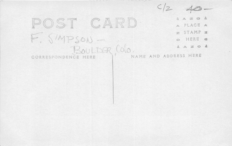 H94/ Boulder Colorado RPPC Postcard c1910 F. Simpson Delivery Wagon113 