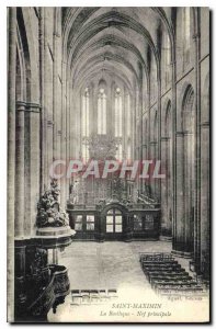 Old Postcard St Maximin Basilica main Nave