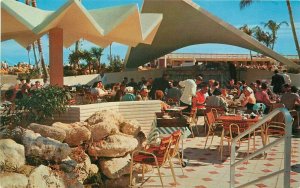 Bal Harbour Florida Hotel Americana Snack Bar Cocktail 1950s Postcard 20-9165