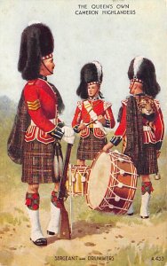 The Queens Own Cameron Highlanders View Postcard Backing 