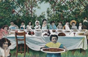 Multiple Babies Greetings - Fancy Outdoor Dinner Party - pm 1905 - UDB