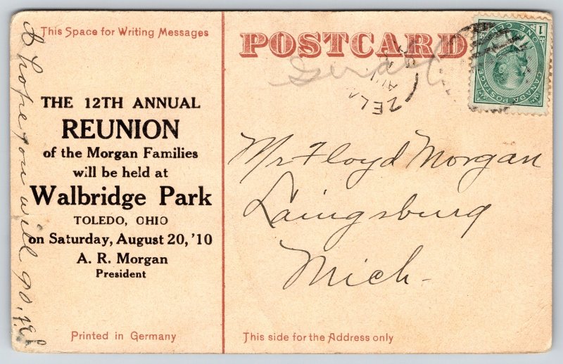 Toledo Ohio~Ravina At Walbridge Park~Rustic Bridge~Vintage Postcard