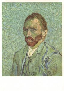 Van Gogh Portrait Of The Artist Louvre Museum Painting Old Postcard