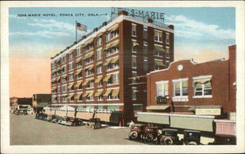 Ponca City OK Jens-Marie Hotel c1920 Postcard