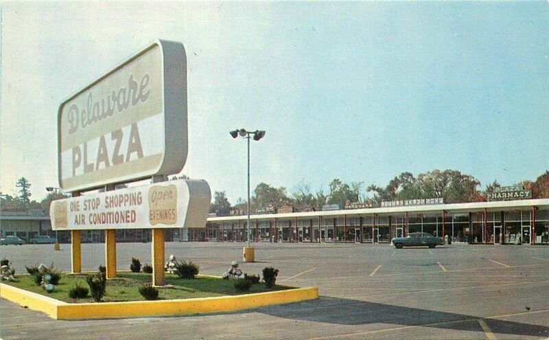 Albany New York Delaware Plaza Shopping Auto Colorpicture Postcard 21-4808