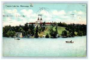 1910 Phantom Lake Inn, Mukwongo Wisconsin WI Chicago IL Posted Postcard