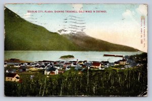 K7/ Douglas City Alaska Postcard c1910 Treadwell Gold Mines Birdseye 189