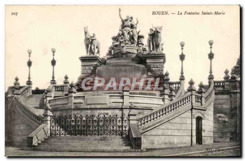 Rouen - La Fontaine Saint Mary - Old Postcard