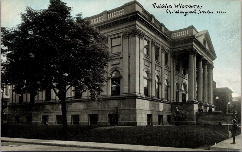 Postcard Public Library in Fort Wayne, Indiana