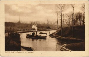 CPA PÉRONNE Somme Kanal Dampfboot (25432)