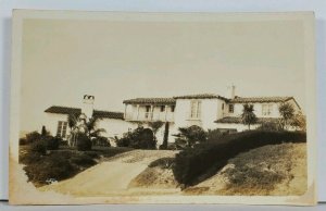 Rppc Beautiful Mediterranean Style Home c1930s Real Photo Postcard L16