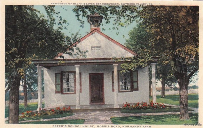 Postcard Peter's School House Morris Rd Normandy Farm Gwynedd Valley PA