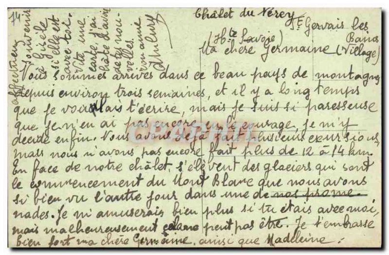 Old Postcard St Gervais les Bains