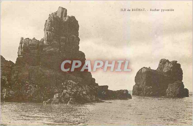 Old Postcard Pyramid Rock Island Brehat