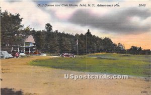 Golf Course & Clun House - Inlet, New York NY Postcard
