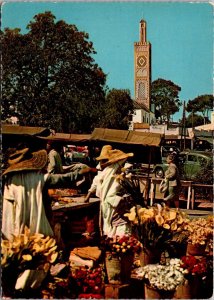 Morocco Tanger Flowers Market and Souissis' Mosque