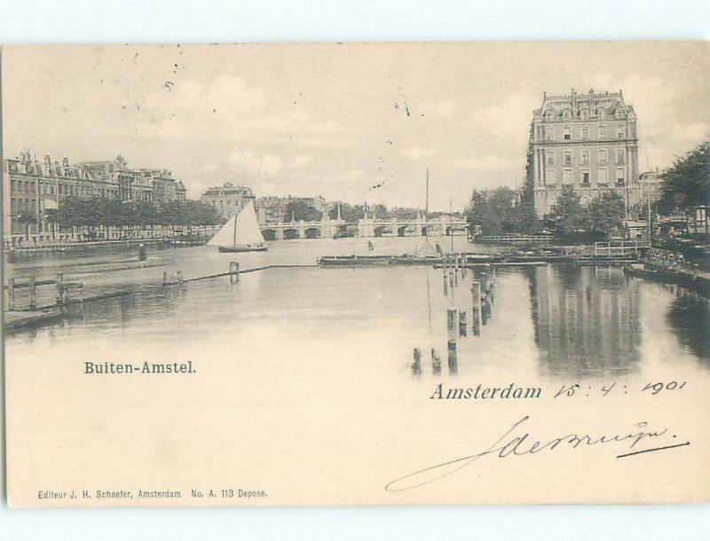 Pre-1907 NICE VIEW Amsterdam Netherlands i5374