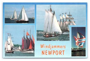 Windjammers Newport Rhode Island Postcard Continental Multi View Card