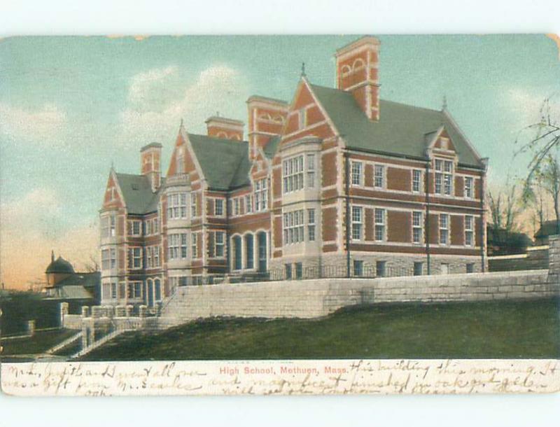 Pre-1907 HIGH SCHOOL Methuen Massachusetts MA n6739