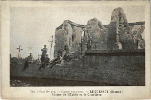 CPA guerre LE QUESNOY Ruines de l'Église (751188)