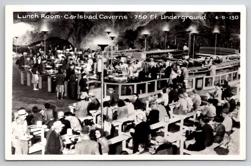 New Mexico Carlsbad Cavern Lunch Room NM RPPC Real Photo Postcard B35