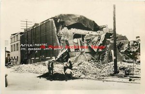 CA, Santa Barbara, California, RPPC, 1925 Earthquake, Potter Theatre, Photo