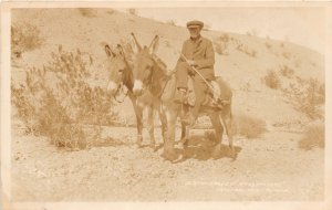 J67/ Death Valley California Postcard RPPC c1910 Gold Prospector Mine 200