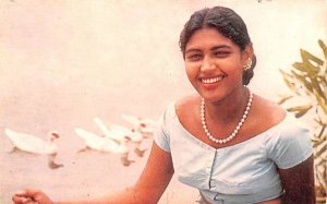 Miss Pearl Cooray, Sinhalese Film Star and Mill Lanka Ceylon, Ceylan Unused 