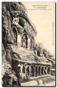 Old Postcard Cote d & # 39Emeraude Rotheneuf The Tomb of Saint Budoc