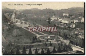 Old Postcard Lourdes Panoramic