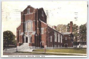1924 Bowling Green OH Presbyterian Church Vintage Postcard Ohio Posted