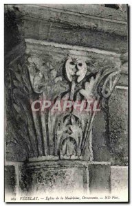 Postcard Old Vezelay Madeleine Church Decorations